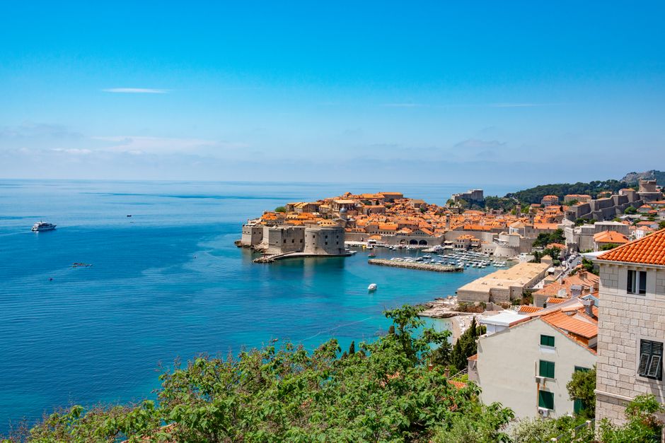 Aerial view of Dubrovnik's Old Town, a UNESCO World Heritage site, and its stunning Adriatic coastline.